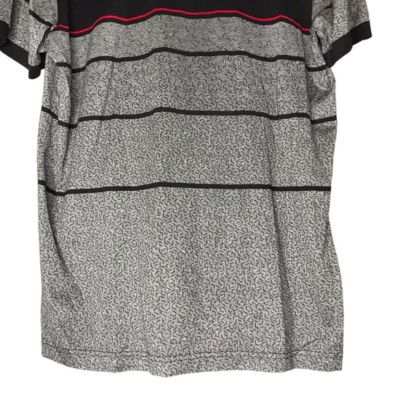 Hugo Boss Cotton Paddy Polo Colour Block Heather Grey Black Stripes Men's XL - Picture 10 of 10